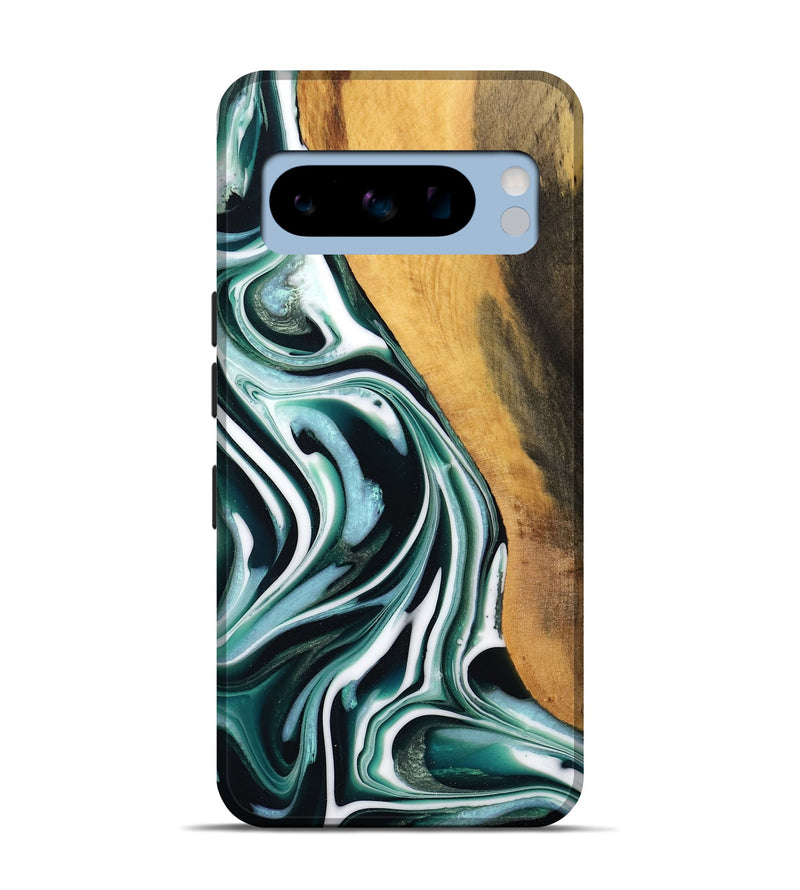 Pixel 8 Pro Wood Live Edge Phone Case - Thierry (Green, 732550)