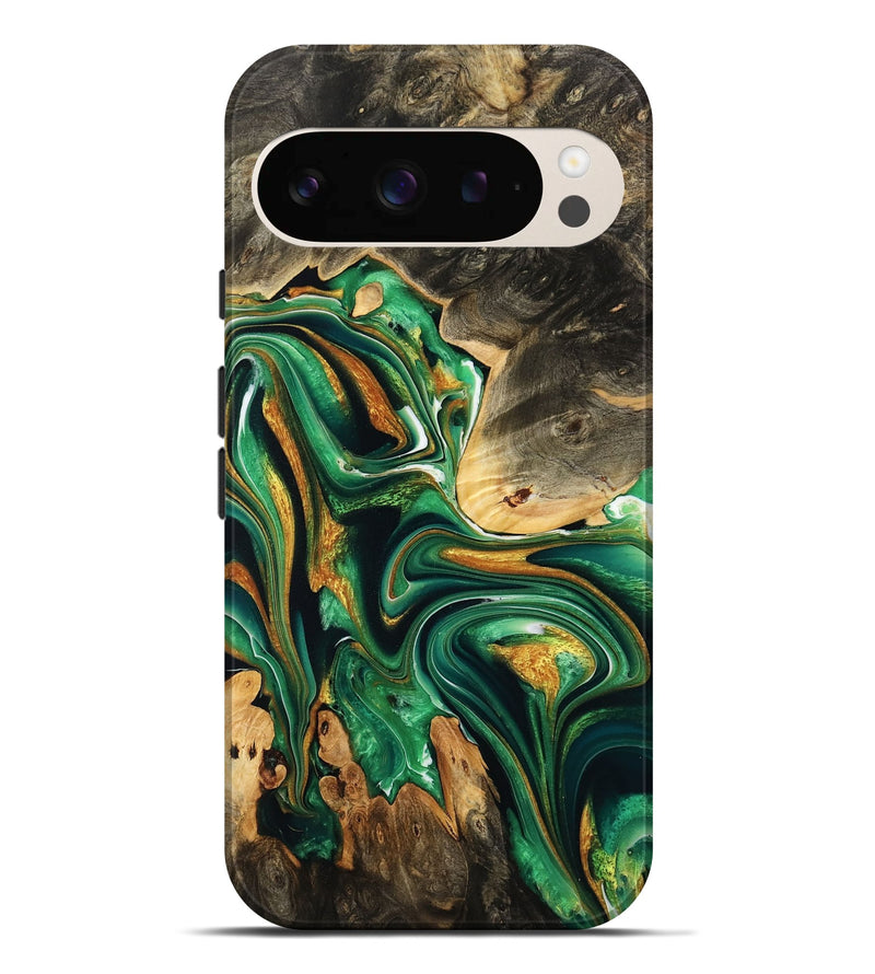 Pixel 9 Pro XL Wood Live Edge Phone Case - Roland (Green, 732552)