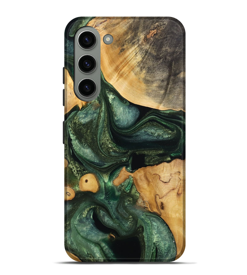 Galaxy S23 Plus Wood Live Edge Phone Case - Naser (Green, 732554)