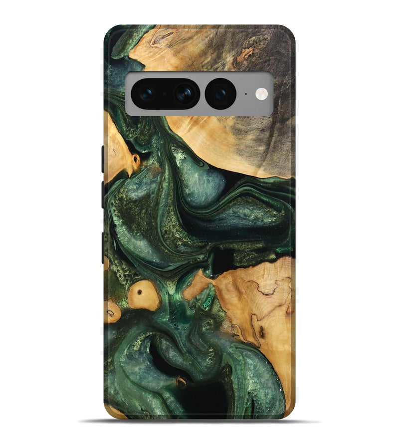 Pixel 7 Pro Wood Live Edge Phone Case - Naser (Green, 732554)