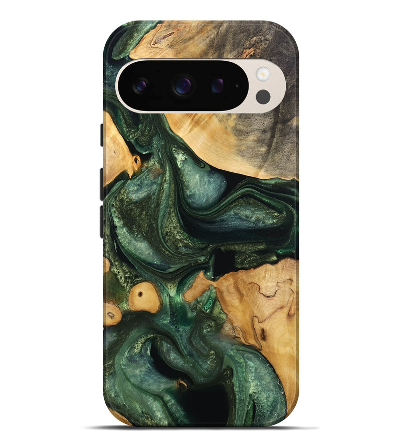 Pixel 9 Pro XL Wood Live Edge Phone Case - Naser (Green, 732554)