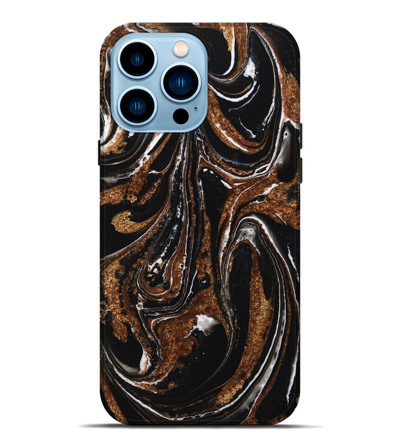 iPhone 14 Pro Max ResinArt Live Edge Phone Case - Boyd (Black & White, 732556)