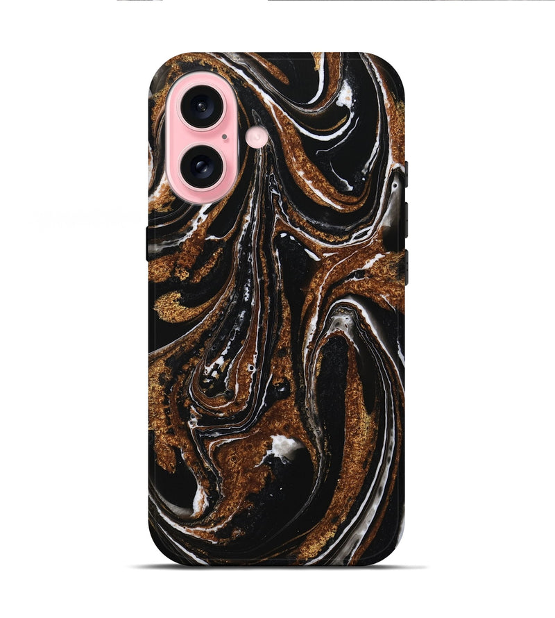 iPhone 16 ResinArt Live Edge Phone Case - Boyd (Black & White, 732556)