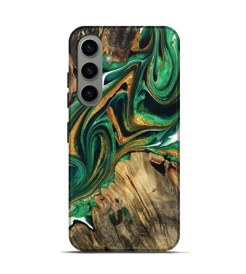 Galaxy S24 Wood Live Edge Phone Case - Malorie (Green, 732560)