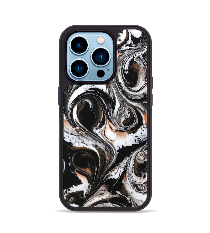 iPhone 14 Pro ResinArt Phone Case - Vaughn (Black & White, 732562)