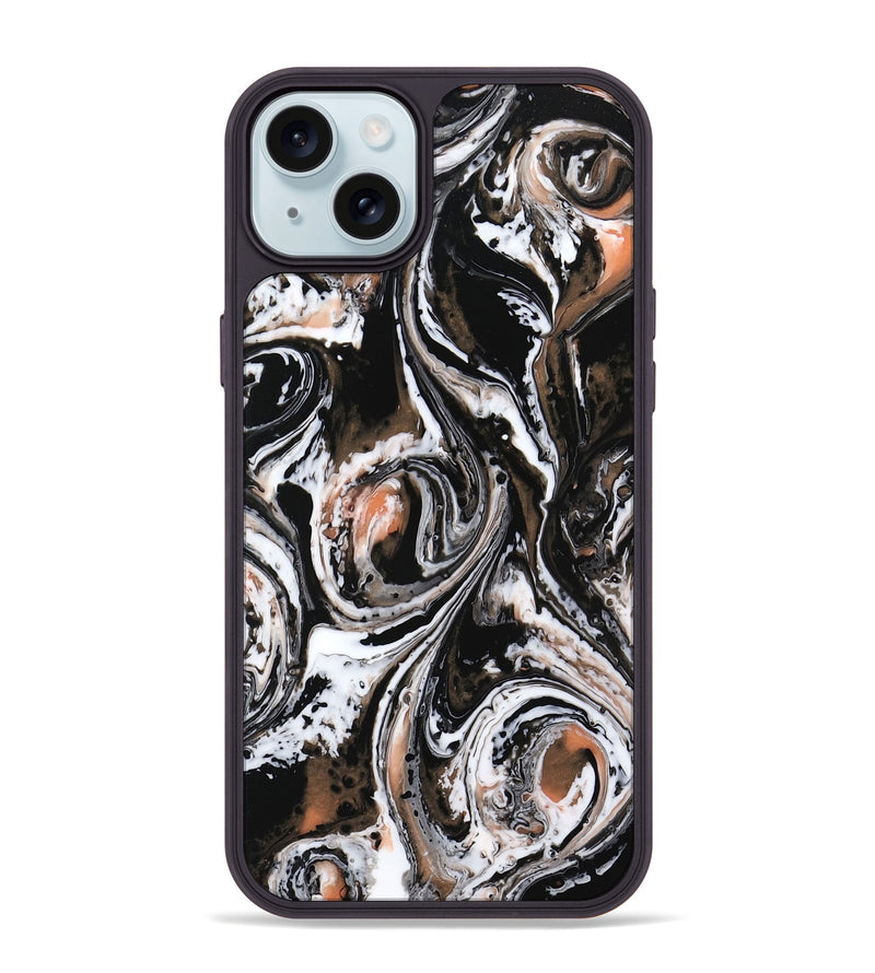 iPhone 15 Plus ResinArt Phone Case - Alia (Black & White, 732571)