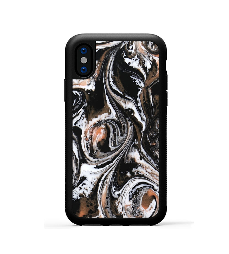 iPhone Xs ResinArt Phone Case - Alia (Black & White, 732571)