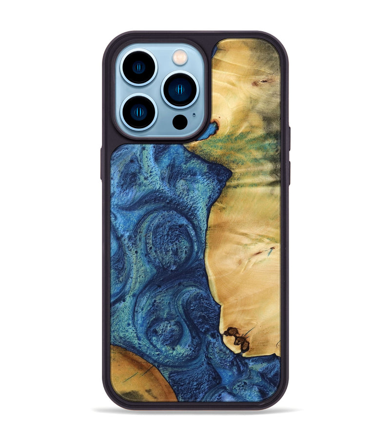 iPhone 14 Pro Max Wood Phone Case - Blas (Blue, 732573)