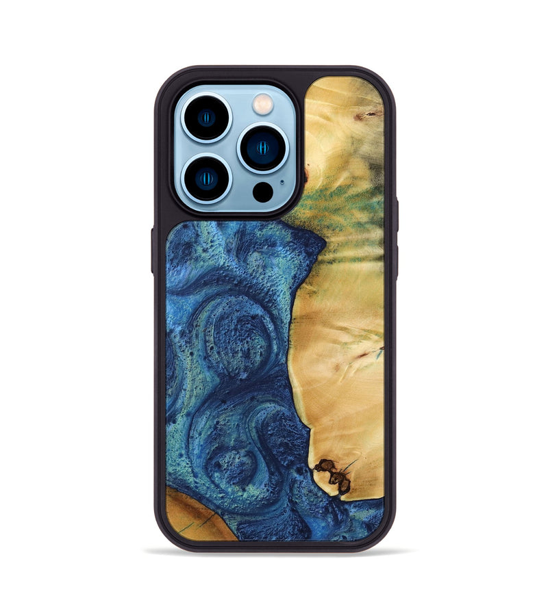 iPhone 14 Pro Wood Phone Case - Blas (Blue, 732573)