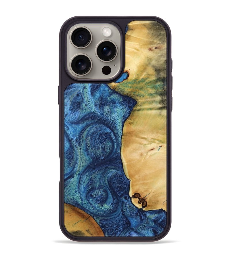 iPhone 16 Pro Max Wood Phone Case - Blas (Blue, 732573)