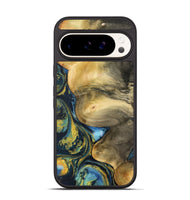 Pixel 9 Pro Wood Phone Case - Nguyen (Teal & Gold, 732585)