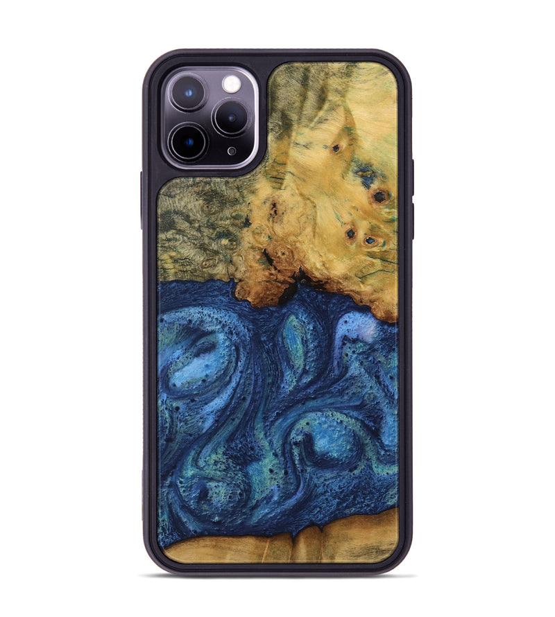 iPhone 11 Pro Max Wood Phone Case - Vernal (Blue, 732587)