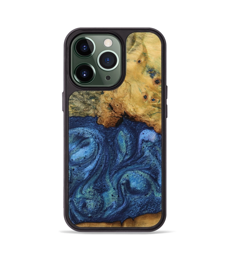 iPhone 13 Pro Wood Phone Case - Vernal (Blue, 732587)