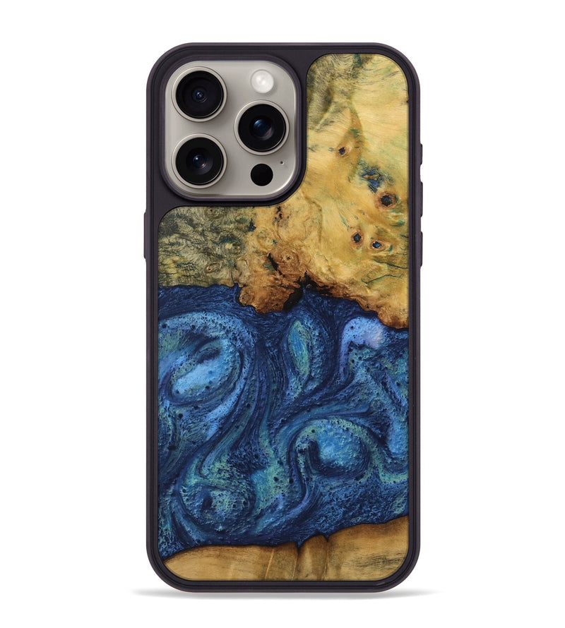 iPhone 15 Pro Max Wood Phone Case - Vernal (Blue, 732587)