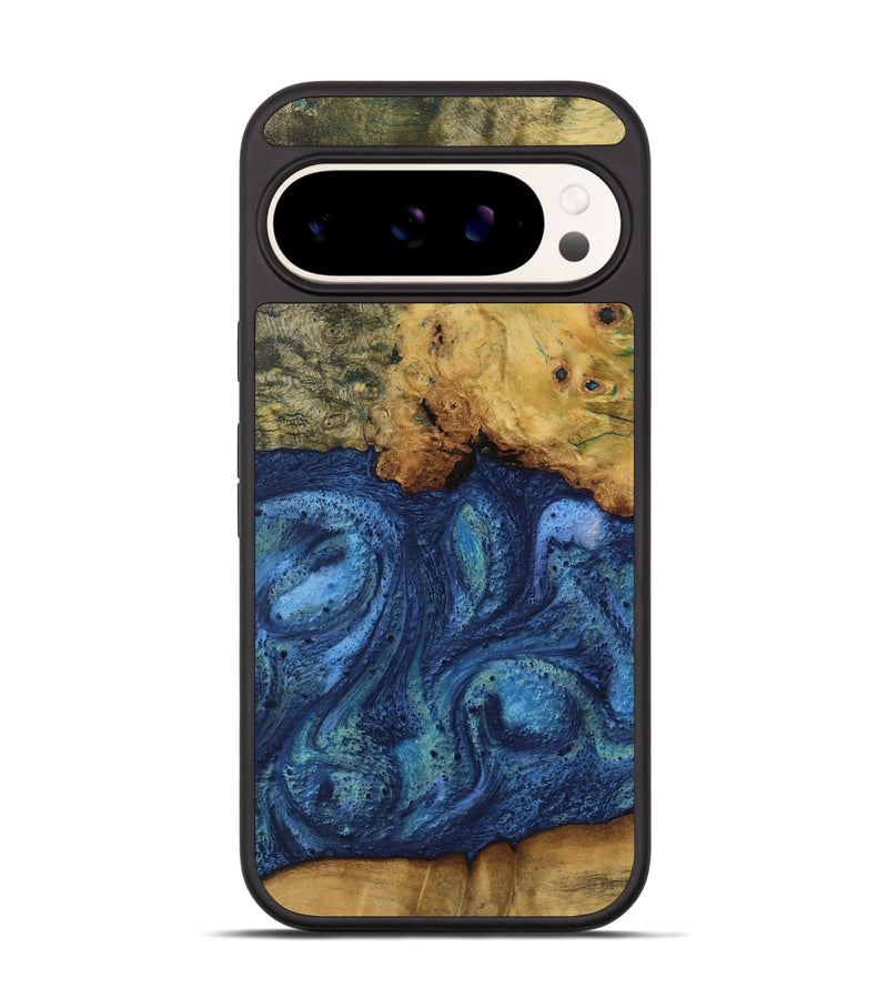 Pixel 9 Pro Wood Phone Case - Vernal (Blue, 732587)