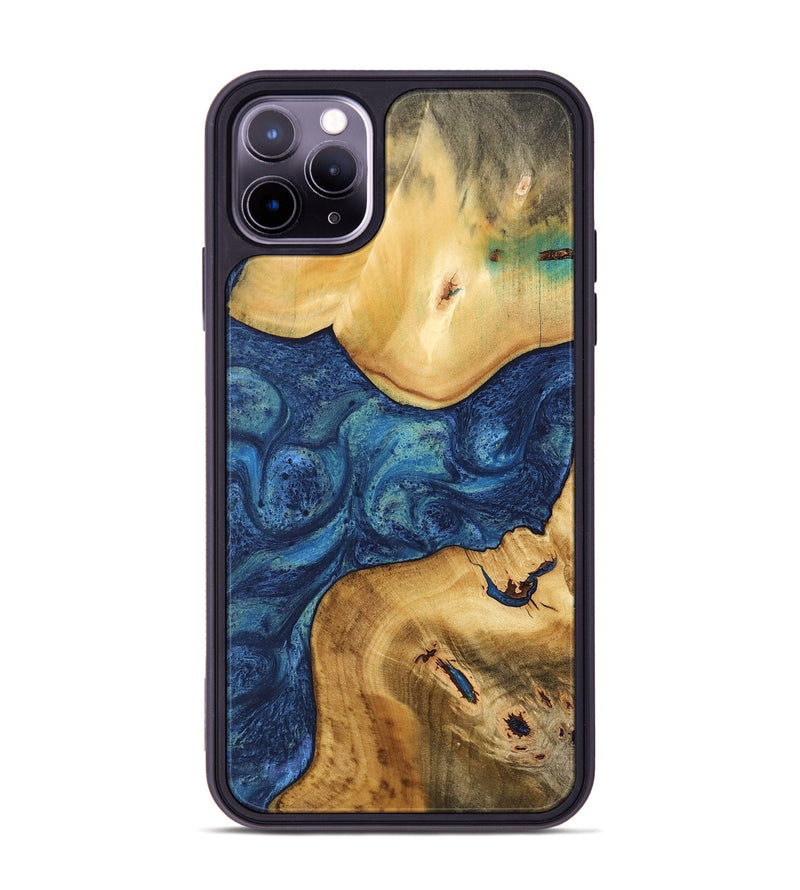 iPhone 11 Pro Max Wood Phone Case - Americo (Blue, 732597)