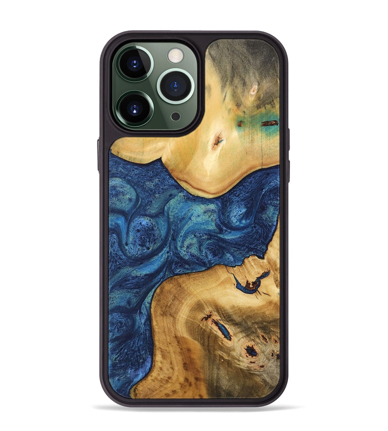 iPhone 13 Pro Max Wood Phone Case - Americo (Blue, 732597)