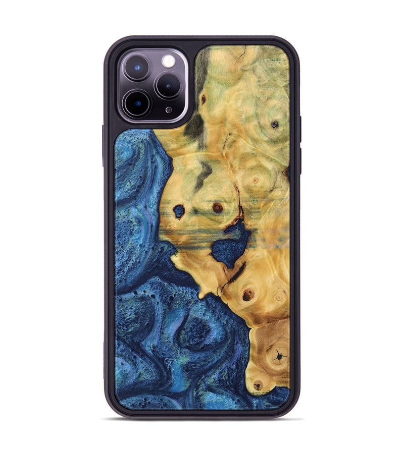 iPhone 11 Pro Max Wood Phone Case - Carey (Blue, 732603)