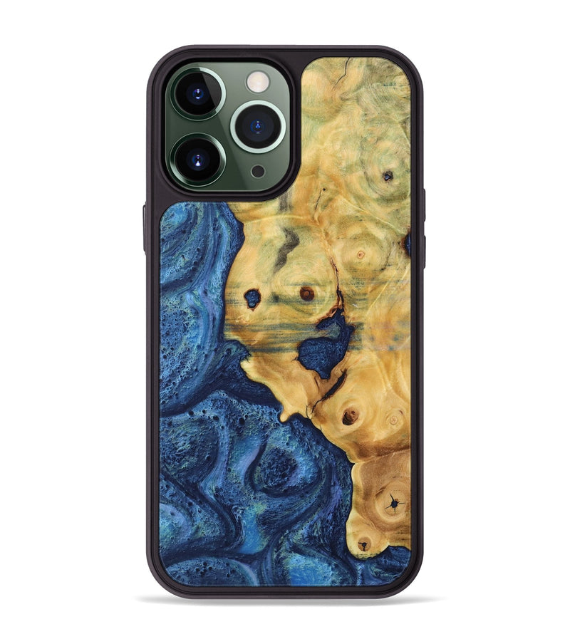 iPhone 13 Pro Max Wood Phone Case - Carey (Blue, 732603)