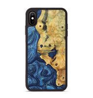 iPhone Xs Max Wood Phone Case - Carey (Blue, 732603)