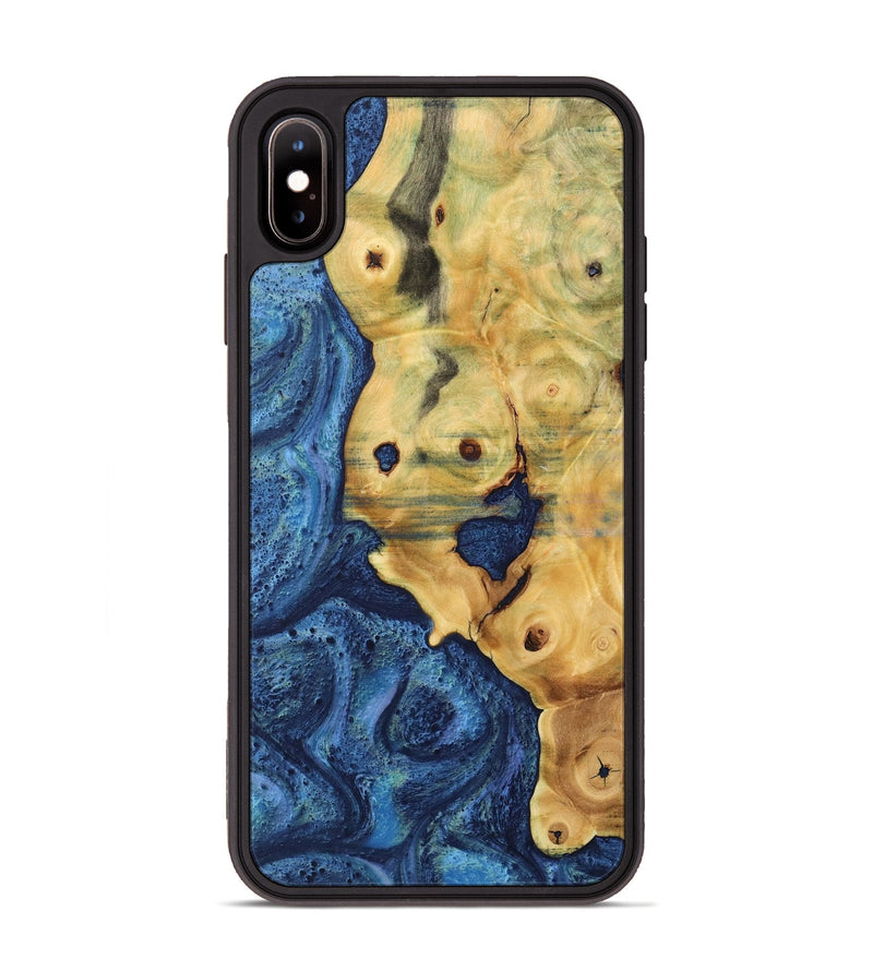 iPhone Xs Max Wood Phone Case - Carey (Blue, 732603)