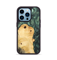 iPhone 14 Pro Wood Phone Case - Tiffie (Green, 732604)