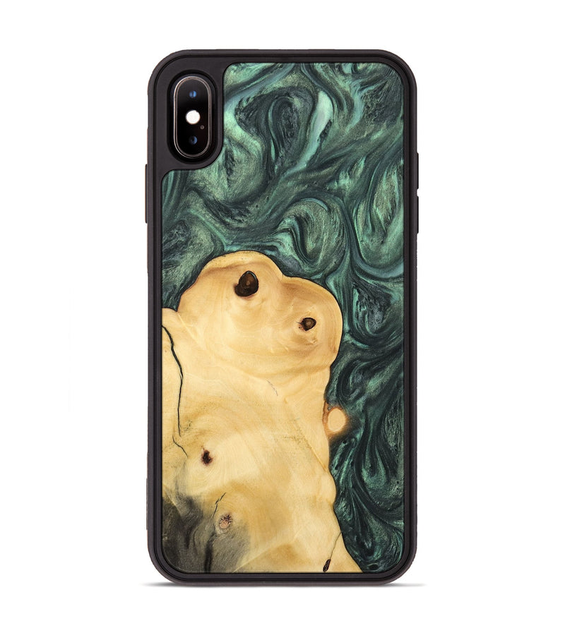 iPhone Xs Max Wood Phone Case - Tiffie (Green, 732604)