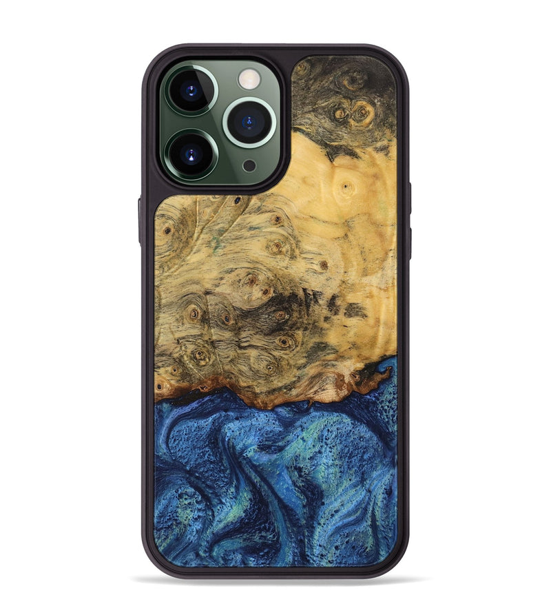 iPhone 13 Pro Max Wood Phone Case - Fount (Blue, 732611)