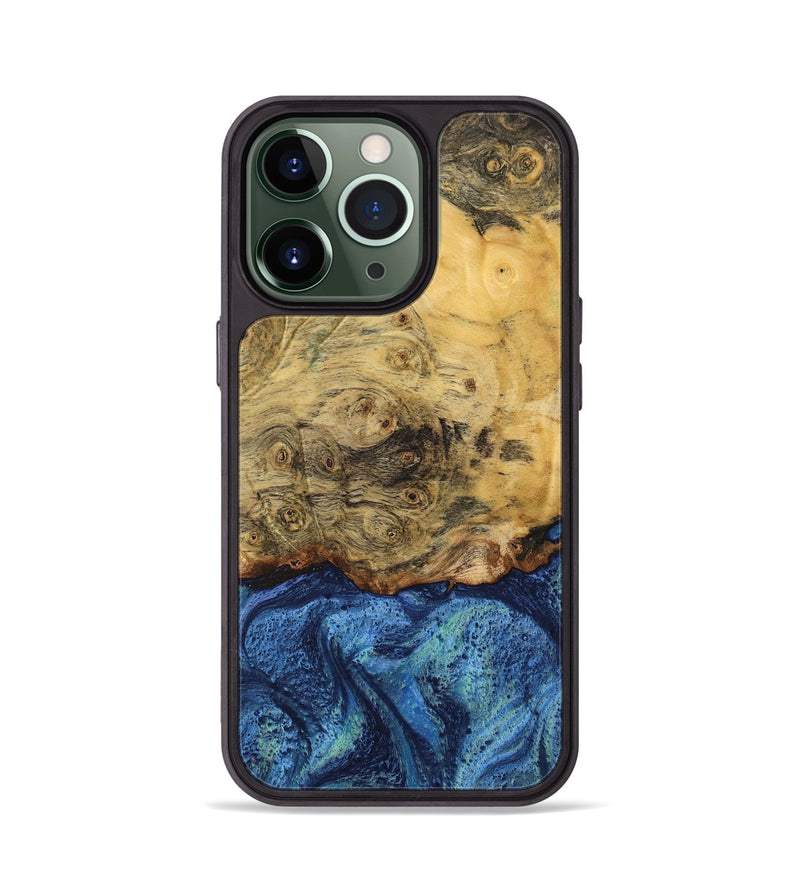 iPhone 13 Pro Wood Phone Case - Fount (Blue, 732611)