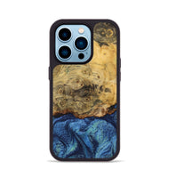 iPhone 14 Pro Wood Phone Case - Fount (Blue, 732611)