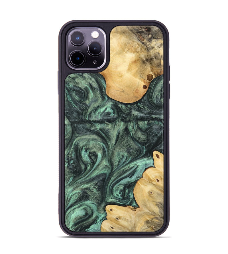 iPhone 11 Pro Max Wood Phone Case - Rosario (Green, 732619)