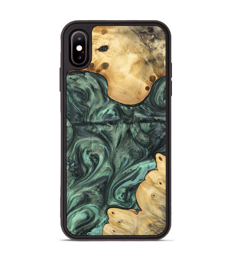 iPhone Xs Max Wood Phone Case - Rosario (Green, 732619)