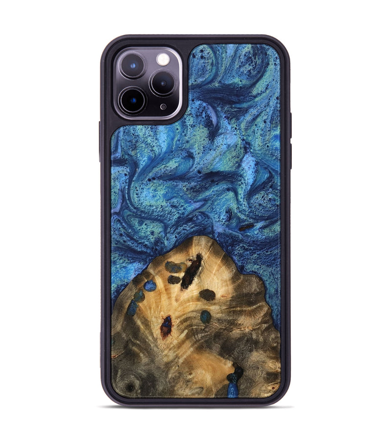 iPhone 11 Pro Max Wood Phone Case - Alvina (Blue, 732620)