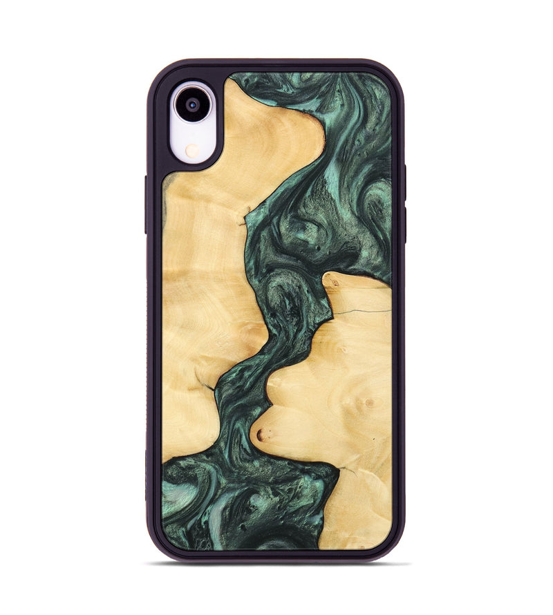 iPhone Xr Wood Phone Case - Samuel (Green, 732621)