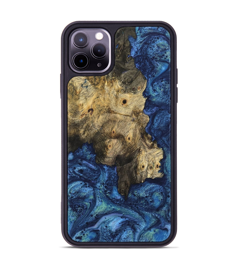 iPhone 11 Pro Max Wood Phone Case - Melinie (Blue, 732622)