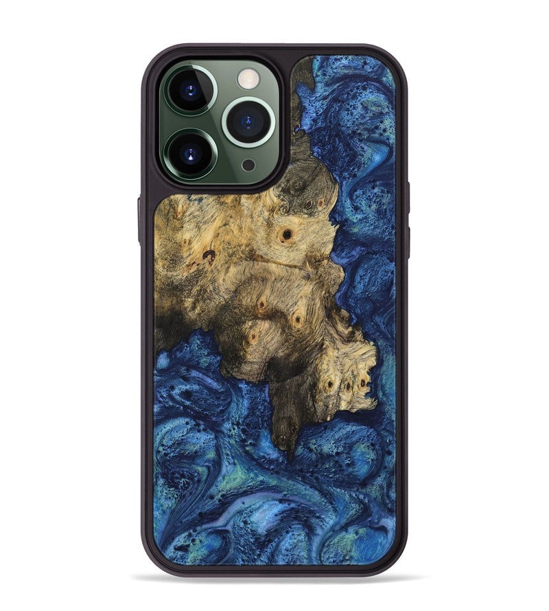 iPhone 13 Pro Max Wood Phone Case - Melinie (Blue, 732622)