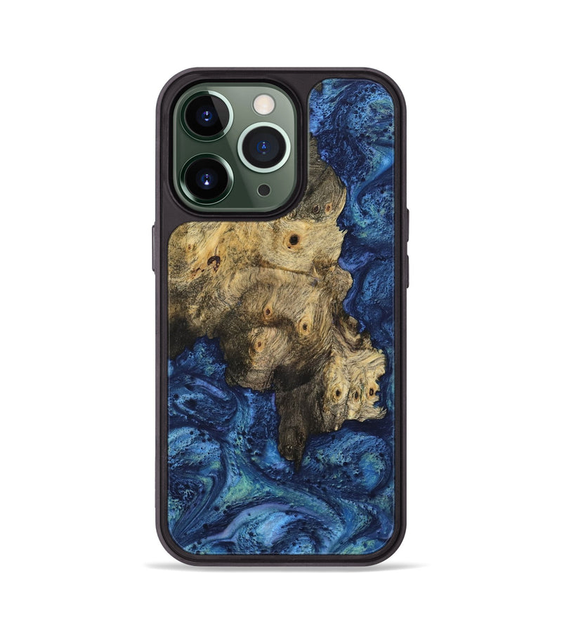 iPhone 13 Pro Wood Phone Case - Melinie (Blue, 732622)