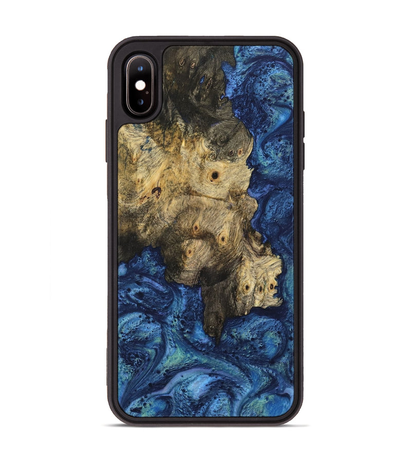 iPhone Xs Max Wood Phone Case - Melinie (Blue, 732622)