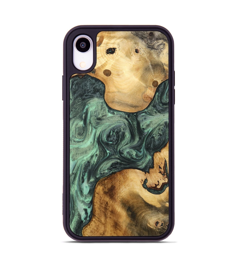 iPhone Xr Wood Phone Case - Shanti (Green, 732624)