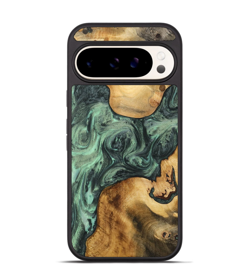 Pixel 9 Pro Wood Phone Case - Shanti (Green, 732624)