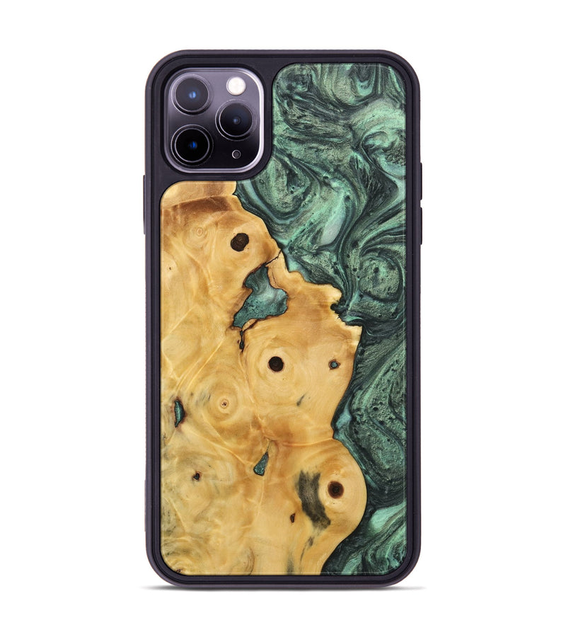 iPhone 11 Pro Max Wood Phone Case - Noel (Green, 732625)