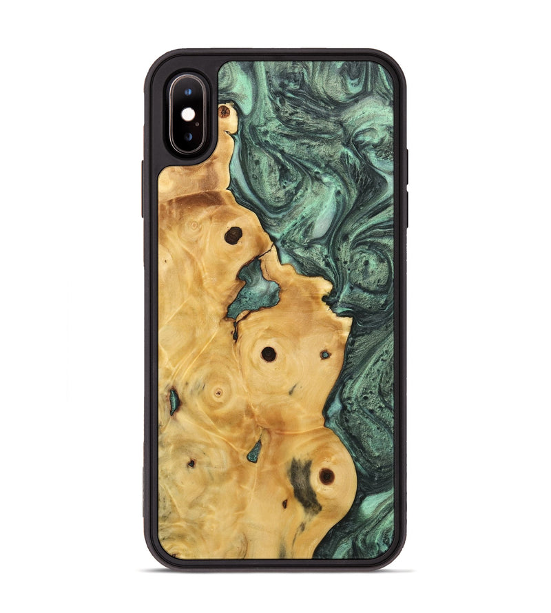 iPhone Xs Max Wood Phone Case - Noel (Green, 732625)