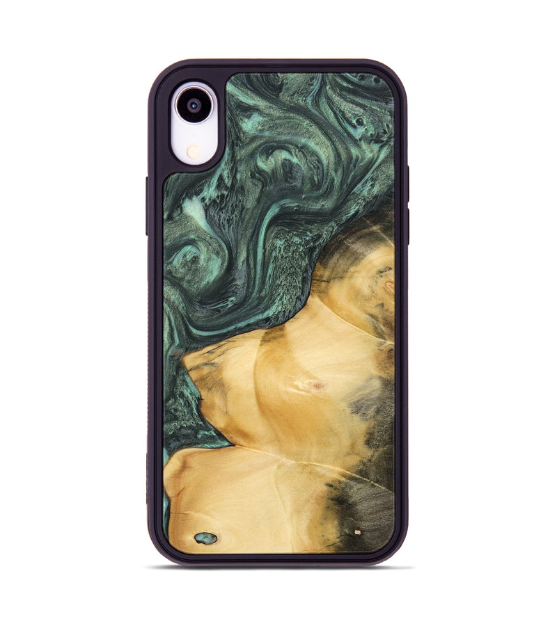 iPhone Xr Wood Phone Case - Zeina (Green, 732626)