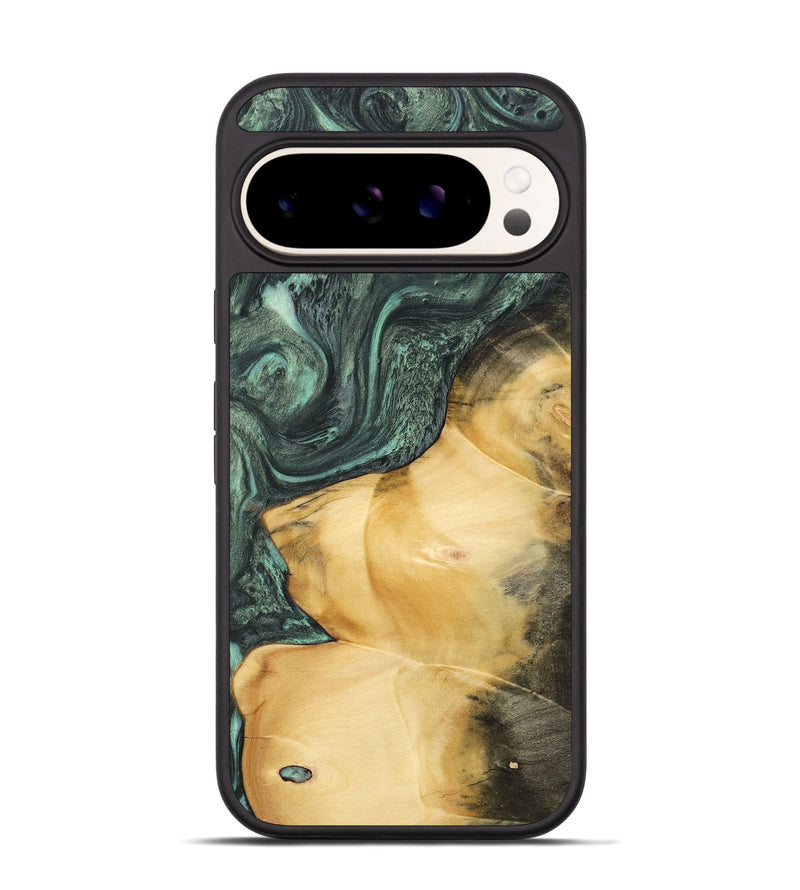 Pixel 9 Pro Wood Phone Case - Zeina (Green, 732626)