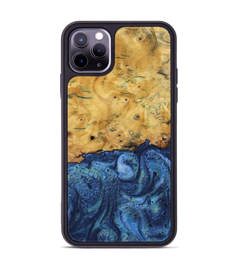 iPhone 11 Pro Max Wood Phone Case - Helga (Blue, 732627)