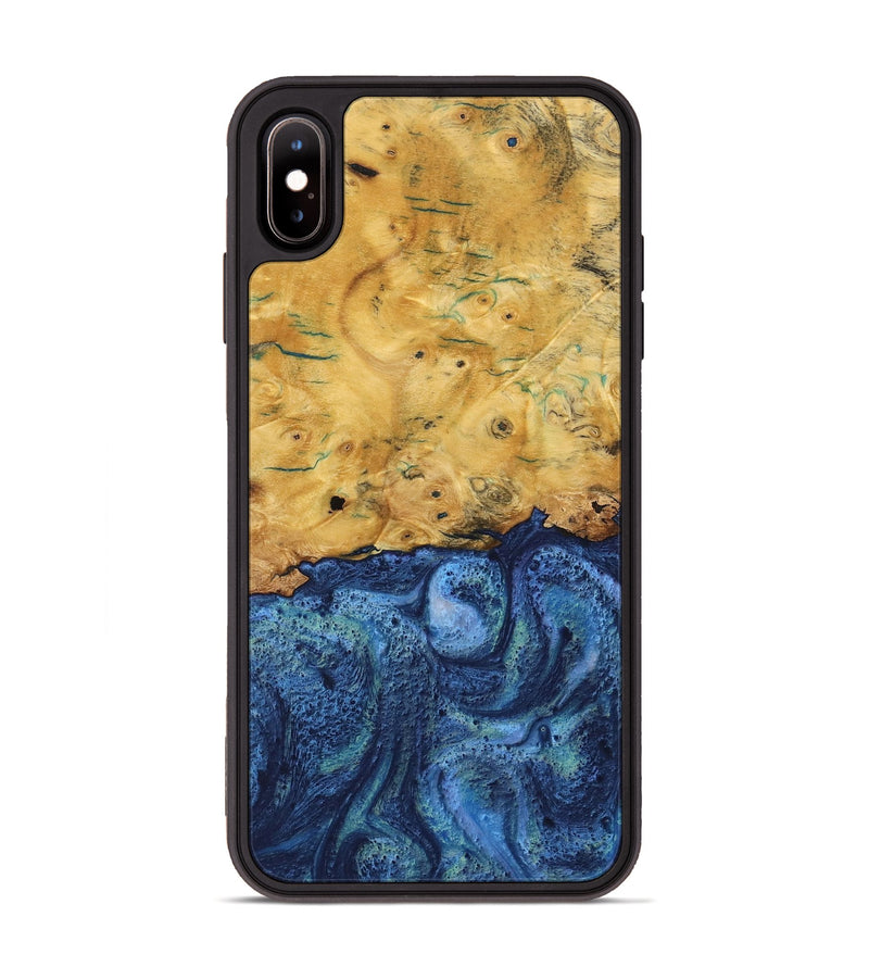 iPhone Xs Max Wood Phone Case - Helga (Blue, 732627)