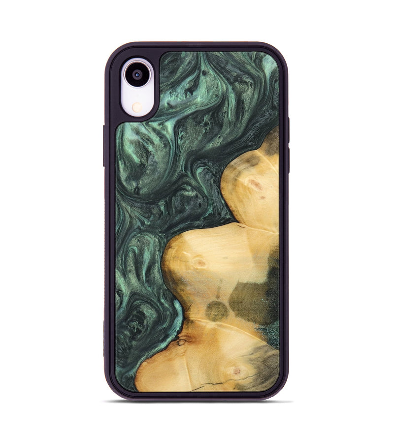 iPhone Xr Wood Phone Case - Ruthi (Green, 732628)