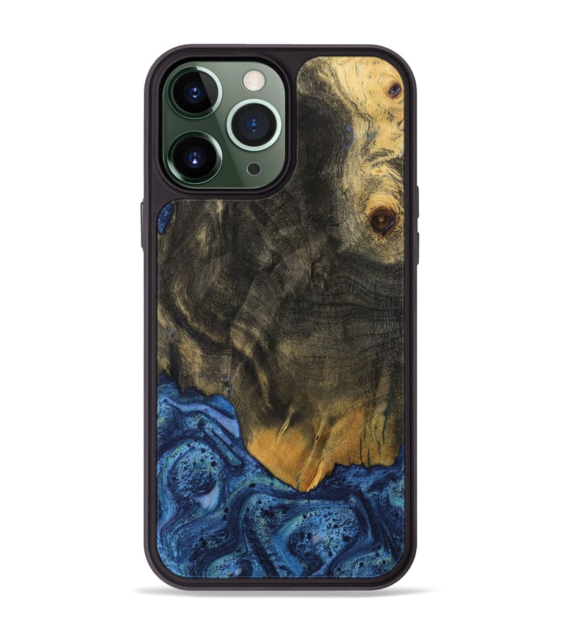 iPhone 13 Pro Max Wood Phone Case - Alline (Blue, 732631)