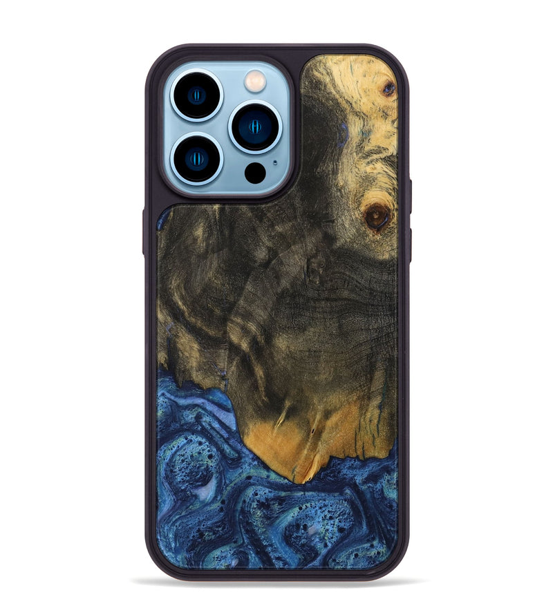 iPhone 14 Pro Max Wood Phone Case - Alline (Blue, 732631)