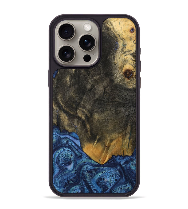 iPhone 15 Pro Max Wood Phone Case - Alline (Blue, 732631)